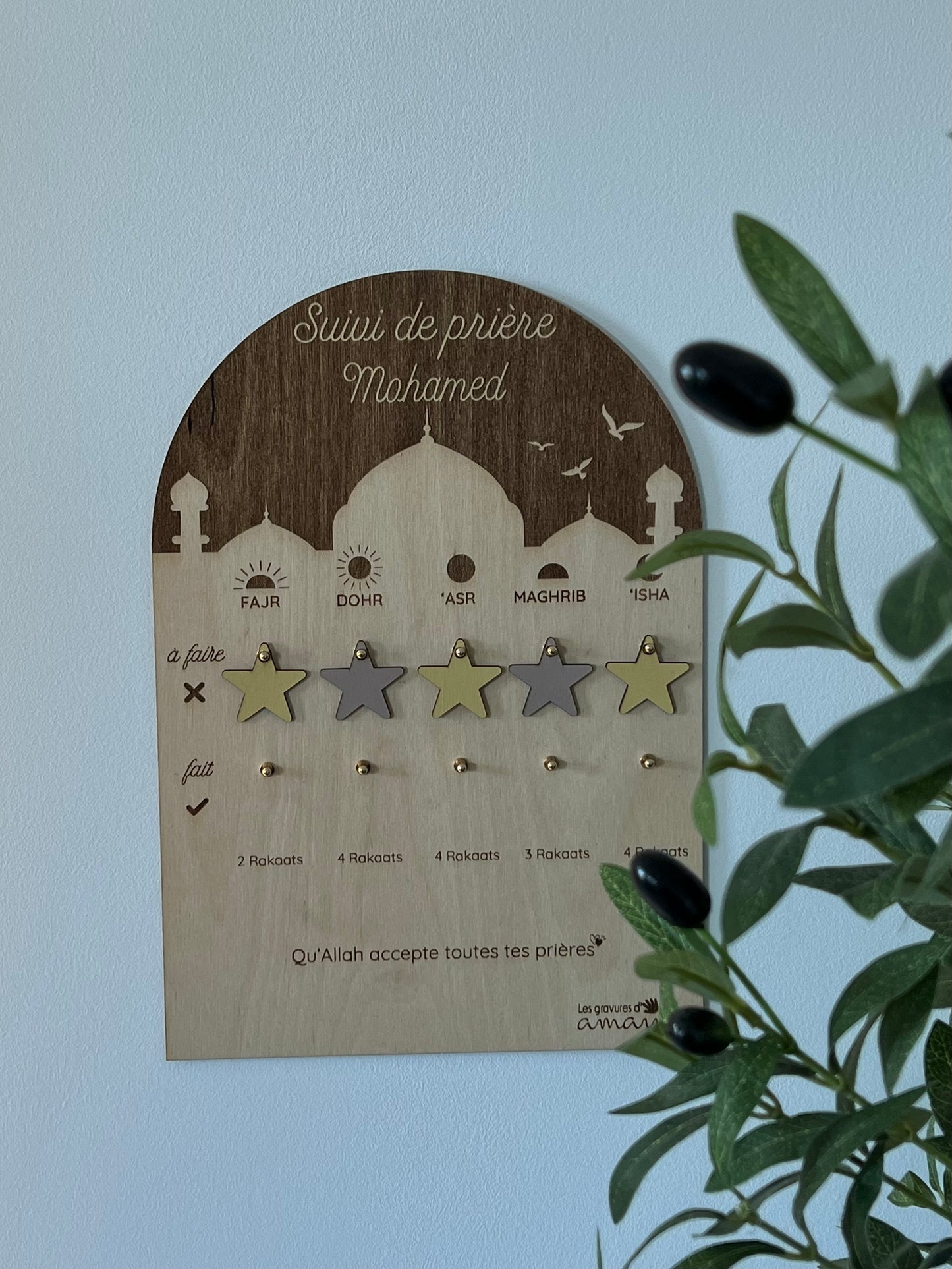 TABLEAU DE SUIVI DE PRIÈRE PERSONNALISABLE